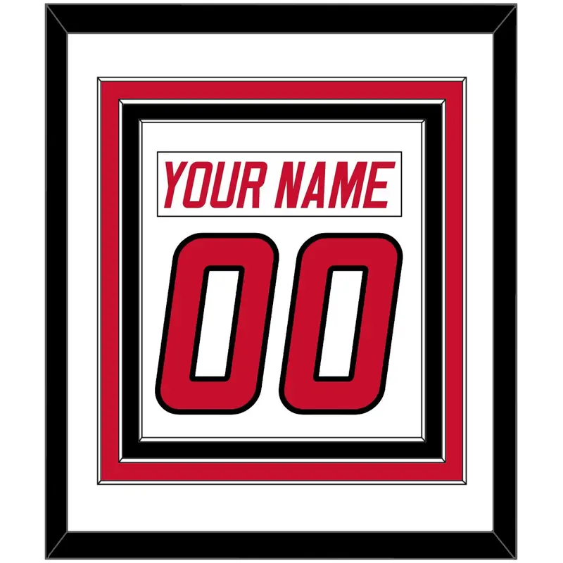 Carolina Nameplate & Number (Back) Combined - Home White (1997-2000) - Triple Mat 1