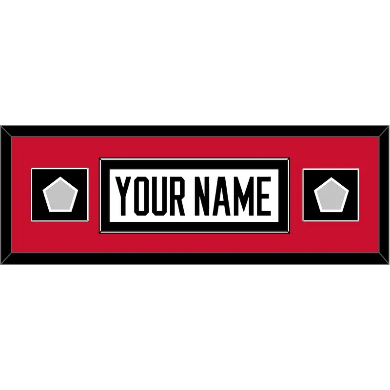 Chicago Nameplate & 2 Stanley Cup Finals Patches - Road White (2007-2017) - Single Mat 4