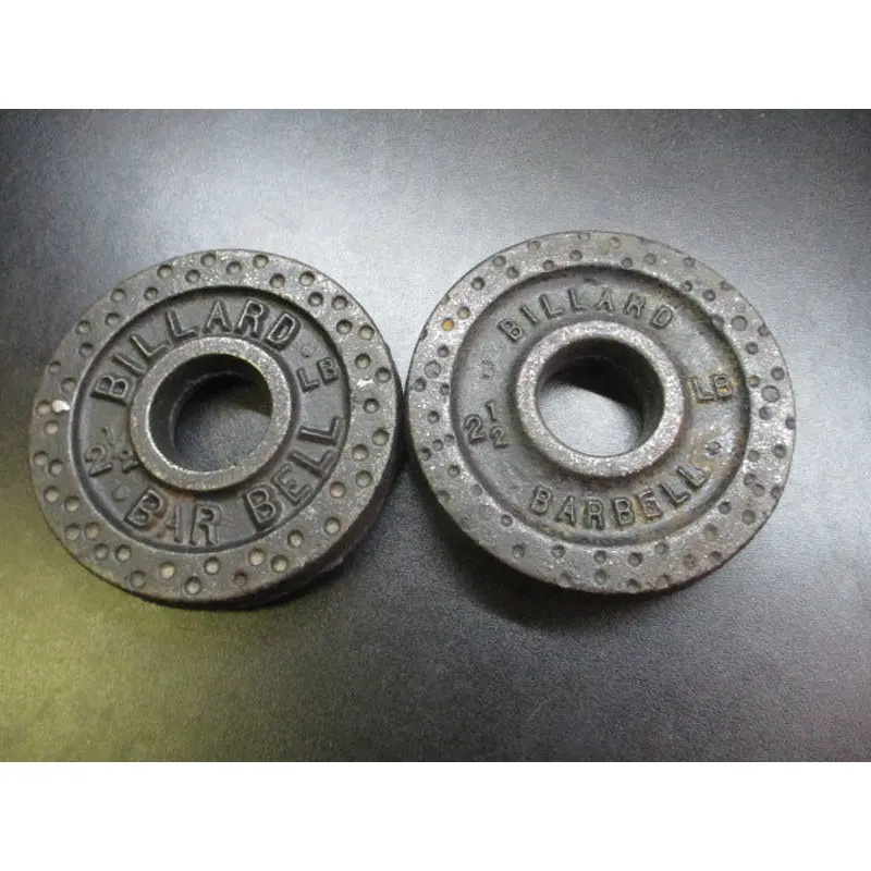 Used Vintage Billard Barbell Dimpled 2.5lb Standard Weight Plate Set