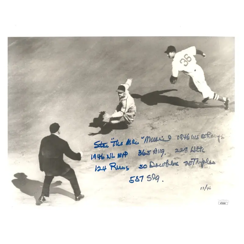 Stan "The Man" Musial Signed Multi-Inscribed Stats 11x14 Photo JSA COA